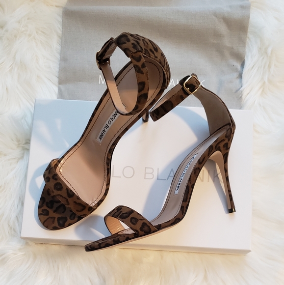 🆕️ Manolo Blahnik Chaos Leopard Suede heels - Picture 3 of 8